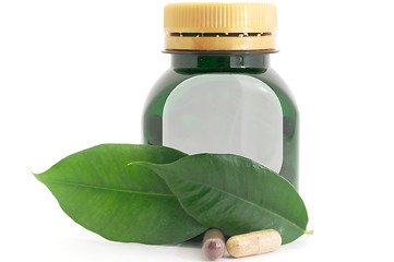 Image showing Capsules Pills Bio and Bottle Medicine