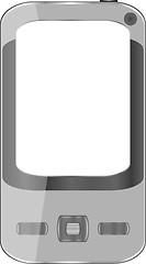 Image showing Grey smartphone isolated on white background - Iphon