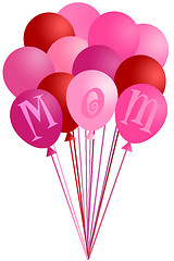 Image showing Mothers Day Mom Pink Balloons