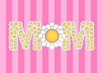 Image showing Happy Mothers Day with Daisy Flowers Pattern