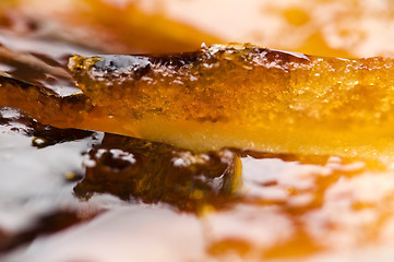 Image showing French dessert - cream brulee, burnt cream 