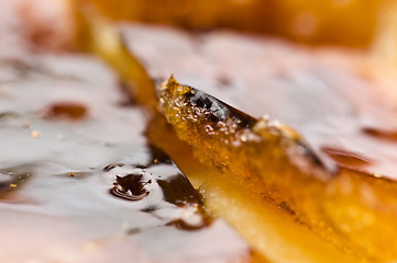 Image showing French dessert - cream brulee, burnt cream 