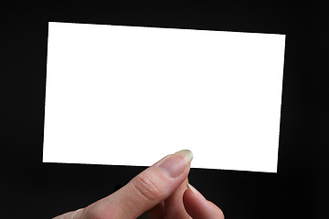 Image showing White card