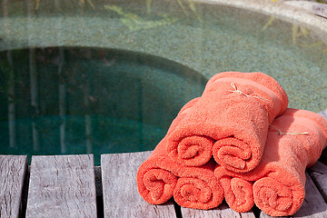 Image showing wrapped towels