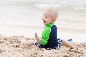 Image showing toddler at the beach