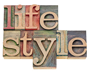 Image showing lifestyle in letterpress type