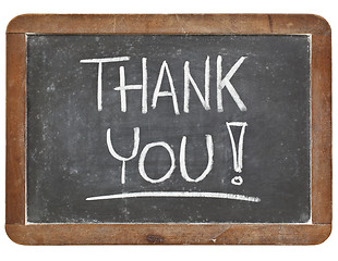 Image showing thank you on blackboard