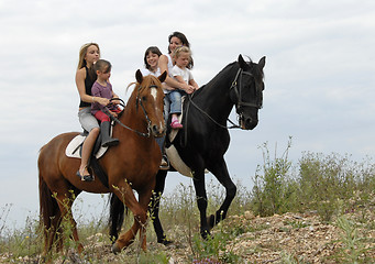 Image showing riding family