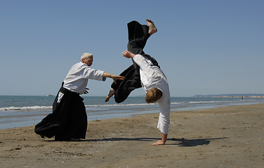 Image showing aikido on the beach