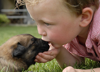 Image showing kissing baby