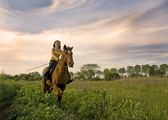 Image showing riding girl