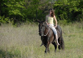 Image showing riding woman