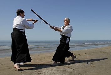 Image showing aikido on the beach