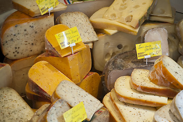 Image showing Cheese in counter in store