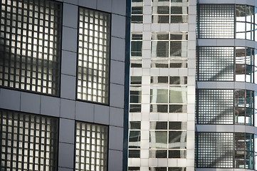 Image showing Glass wall with windows