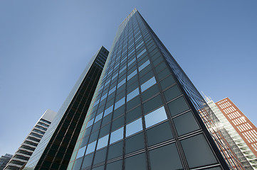 Image showing Green tall office building