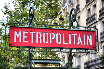 Image showing Paris metro