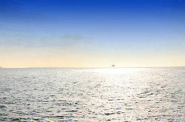 Image showing sunset on the beach at Boulogne sur mer in France