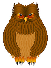 Image showing Brown Horned Owl Illustration