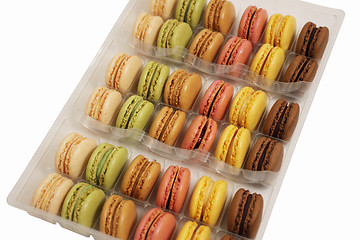 Image showing assortment of macaroons on a white background