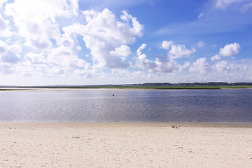 Image showing seascape and beach at low tide on the coast of opal in France