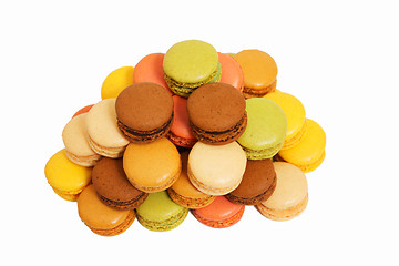 Image showing assortment of macaroons on a white background