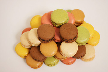 Image showing assortment of macaroons on a white background