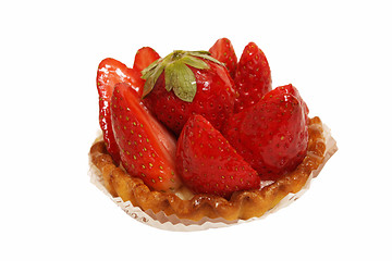 Image showing a tart strawberry on a white background
