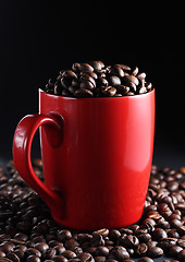 Image showing Cup with coffee beans