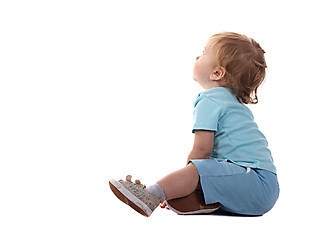 Image showing Little boy sitting