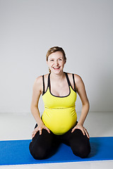 Image showing Pregnant woman relaxing