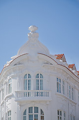 Image showing White facade of old style building