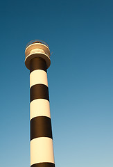 Image showing Striped lighthouse