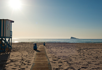 Image showing Benidorm beach and island