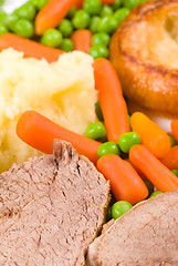 Image showing English Sunday lunch