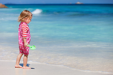 Image showing Little girl at beach