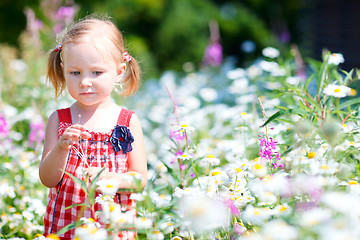 Image showing Little girl in meadow