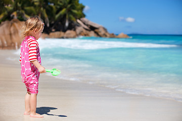 Image showing Little girl at beach