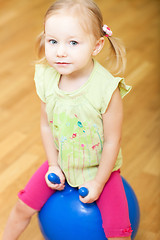 Image showing Toddler girl playing