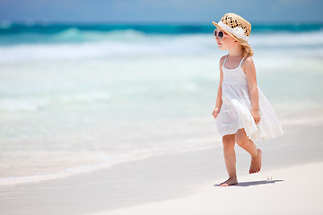 Image showing Little lady at beach