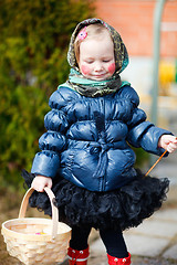 Image showing Little girl celebrating Easter