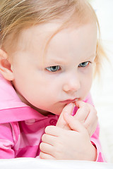 Image showing Adorable little girl portrait