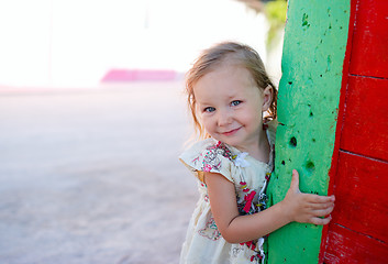 Image showing Little girl outdoors