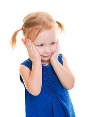 Image showing Studio photo of adorable toddler girl