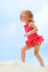 Image showing Cute little girl at beach