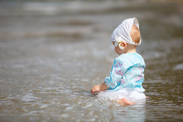 Image showing Baby at the beach