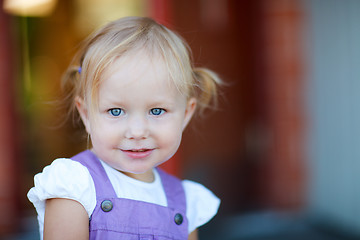 Image showing Portrait of adorable playful girl