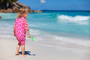 Image showing Little girl at beach