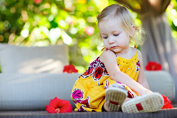 Image showing Little girl outdoors