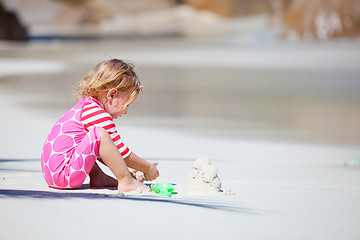 Image showing Little girl at beach